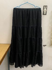 Black Georgette Skirt