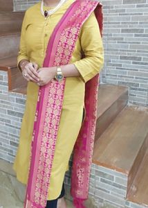Aurelia Mustard Yellow Kurti