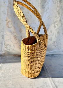 Woven Raffia Tote Bag