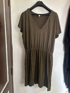 H&M Olive Green Casual Dress