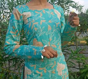 Corset Back Short Kurti With Shells