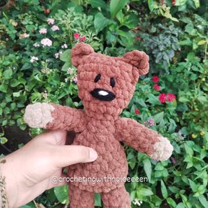 Crochet Mr Bean Teddy Bear Plushie