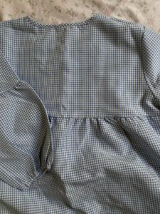 Porcelain Gingham Top