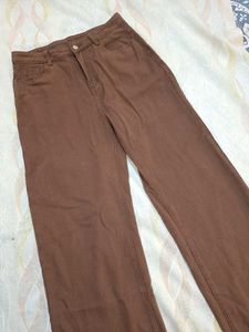 Brown Wide Leg Jeans