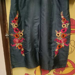 Black  Embroidered Kurta set