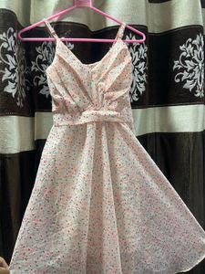 Blush Pink Polka Dot Dress