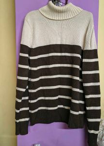 Striped Turtleneck Sweater