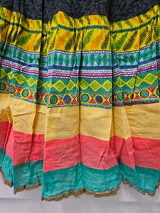 A-line Calf Length Printed Skirt