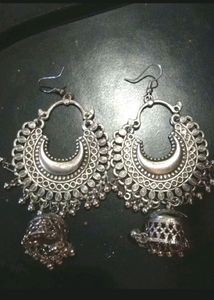 Silver Tone Coin Drop Earrings