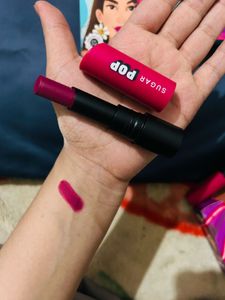 Sugar ,Pink Blush Lipstick And Liner( 3 combo Set)