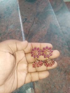 Floral Jhumka Earrings