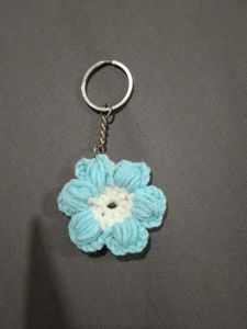 Crochet Flower Keychain