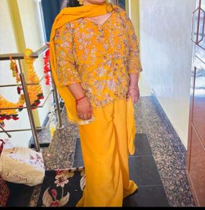 Yellow Embroidered Kurta Set