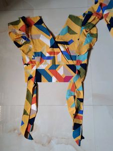 Geometric Print Wide Leg Pants