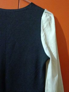 Black &amp; White Long Sleeve Dress