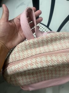 Pink Houndstooth Backpack