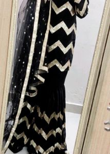 Brand New BLACK Sequence Sharara  With Dupatta