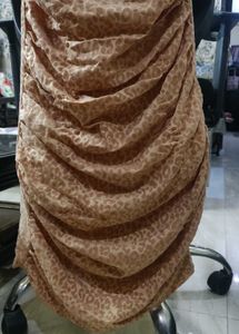 Ruched Leopard Print Dress