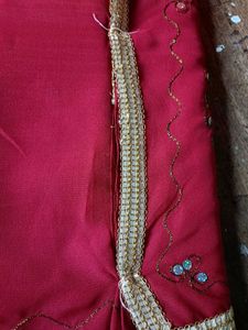 Embroidered Red Fabric