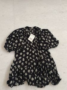 Chic Black Print Dress