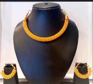 Gold-Tone Necklace & Earring Set