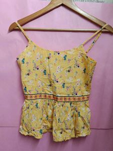 Yellow Floral Cami Top