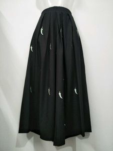 Black Embroidered Culottes