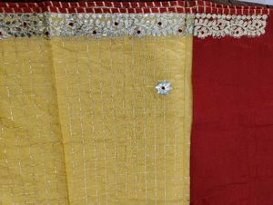 Yellow Saree With Gotta Patti Work