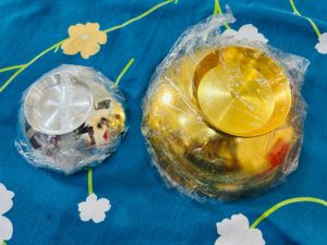 New German Silver&amp;Gold Plated Decorative Bowls