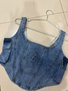 Denim Corset Top