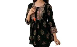 Elegant Black Embroidered Top