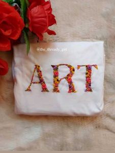 Hand Embroidered Name Tshirt