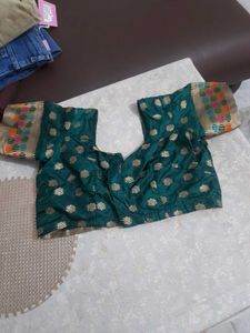 dark Green Banarasi Dress Material