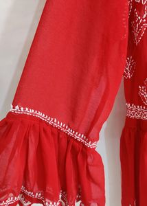 Short Chikankari Kurti