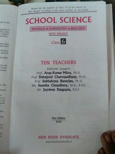 School science phy,chem,bio for class 6.