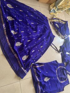 Blue Embroidered Lehenga Choli best For Navratri