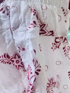 Red Floral Print Two-Piece Set