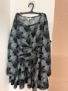 Patterned Peplum Top