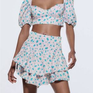 Zara Lavender Ruffle Skirt