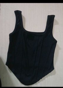 Black Corset Tank Top