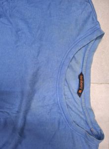 DressBerry Blue Long Sleeve Crop Top