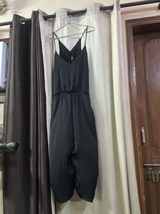 Black Satin Jumpsuit