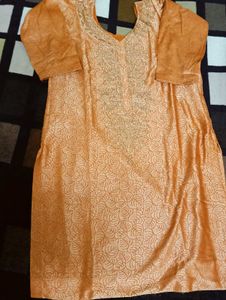 Partywear Stitched Suit With Net Embroidery Salwar