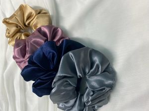 Satin Scrunchie Set - 4 Hair Ties