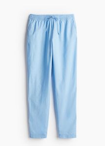 H&amp;m Light Blue Linen Joggers