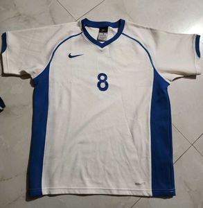 Nike Dri-Fit Jersey- White-blue size(150-160cm)