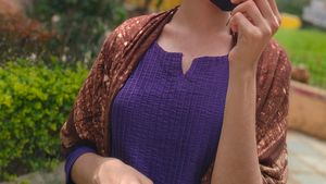 Purple Cotton Kurta