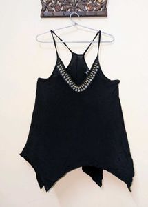 Studded Black Tank Top