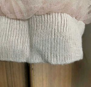 Knit Sweater with Mesh Detail