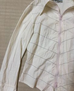 White Zip-Up Top